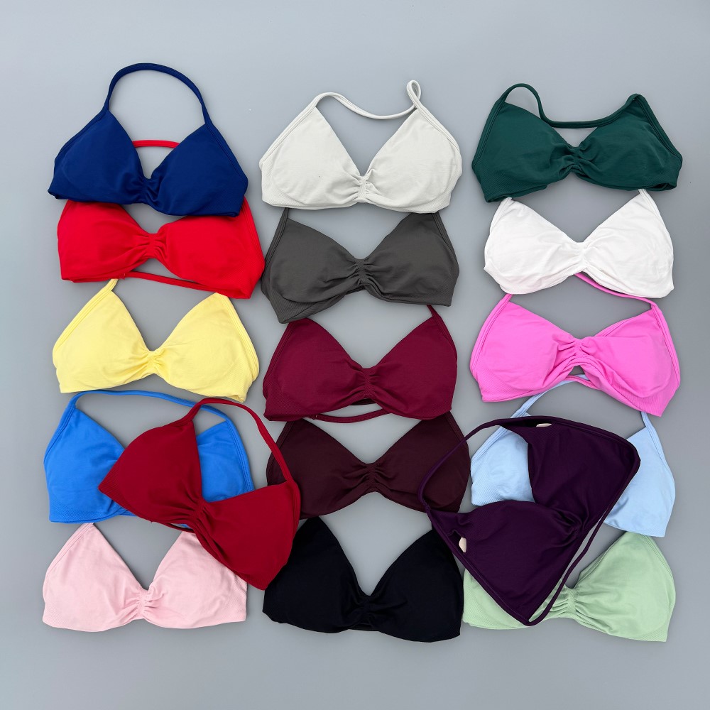 Plunge Bra Push Up - Reggiseno Sportivo con Spalline Sottili per
