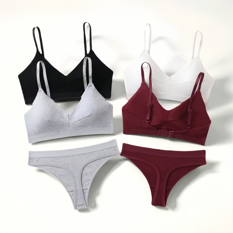 Cotton Bra Everyday - Reggiseno in cotone comfort Mutandine Set