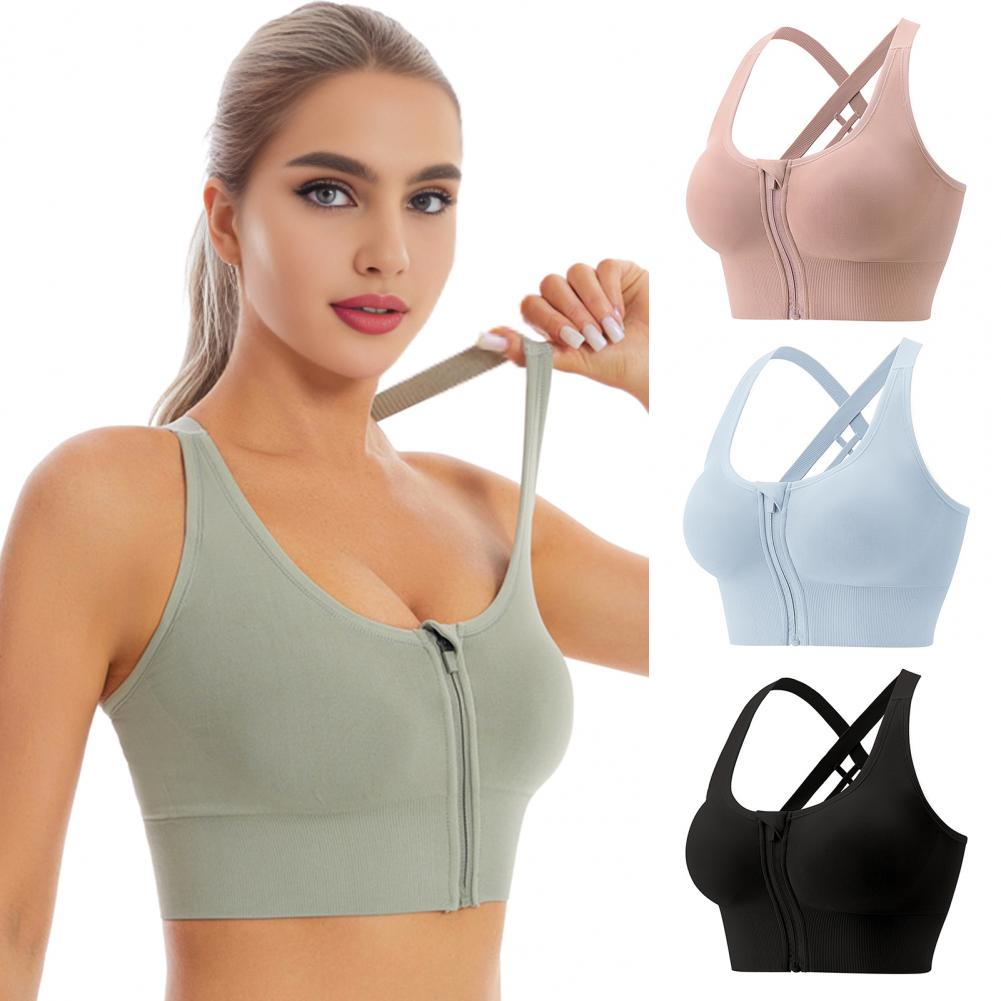 Sports Bra Racerback - Reggiseno Sportivo Senza Ferretto con Zip