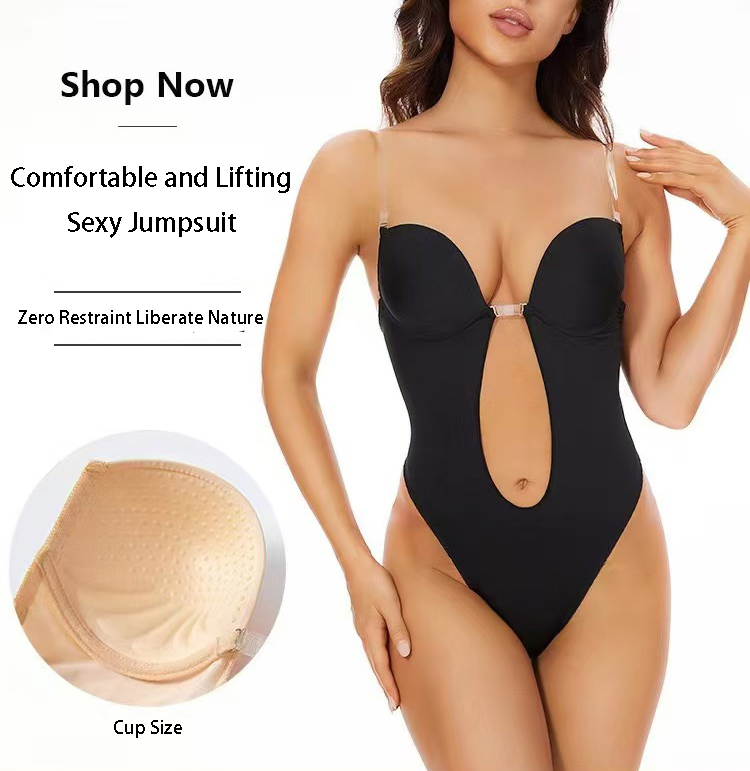Plunge Bra Push Up - Body modellante senza schiena con colla